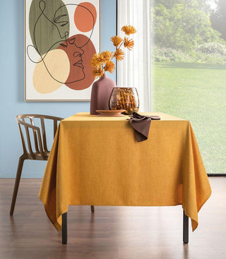 L'Oca Nera Stain-Resistant Tablecloth Mustard 155x230 cm