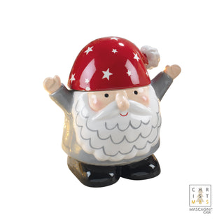 Mascagni Casa Contenitore Babbo Natale H14 cm in Ceramica