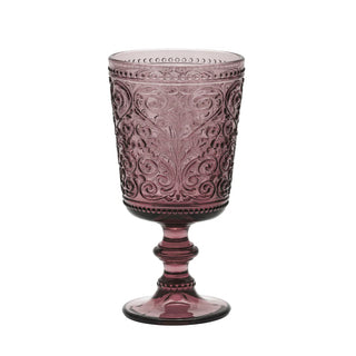 Galbiati – Set mit 6 Weingläsern aus rosa Glas, 280 ml