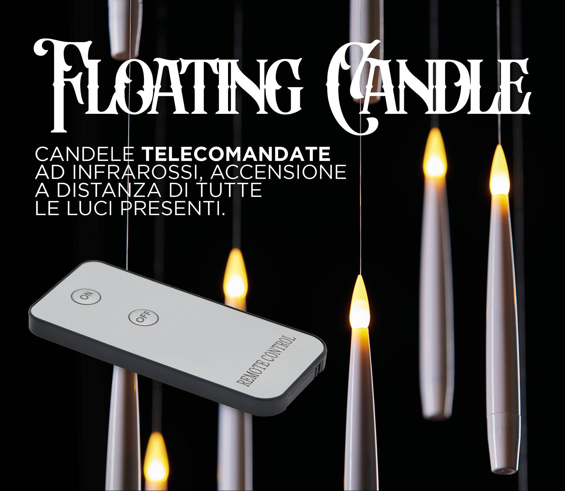 12 Pezzi Appese Luce Tremolante Candele LED Sospese Con Telecomando A Bacchetta Magica - 12 Pezzi, Luce Tremolante Calda - Per Feste E Matrimoni Candele Coniche Tremolanti - Foto 3
