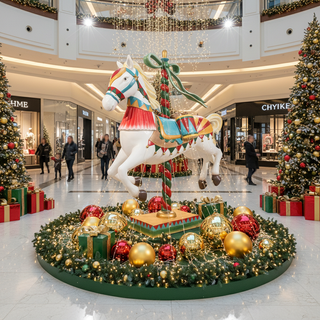 Stoffwolken-Harzpferd 155x60x174 cm