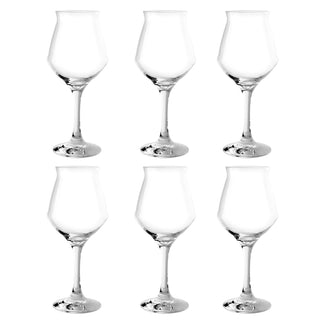 Borgonovo Set 6 Calici Birra in Vetro Trasparente Ultraresistente 40cl