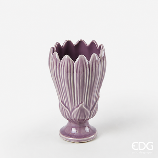 EDG Enzo De Gasperi Vaso Freaky in Ceramica H17.5 Viola