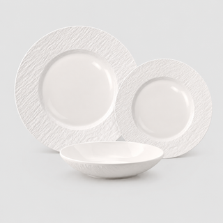 Villeroy & Boch Servizio Tavola 18 Pezzi Manufacture Ice Bianco in Porcellana