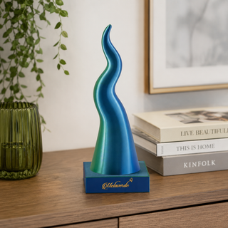Melaverde Scultura Corno con Base H17 Cm Smeraldo in PLA