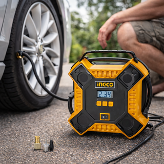 Ingco Italia Compressore Auto 12 Volt 160 PSI