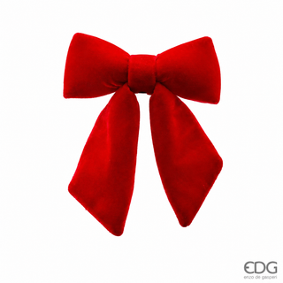 EDG Enzo De Gasperi Fiocco In Velluto Rosso 22x26 cm