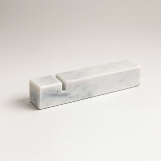 Le Gioie Poggia Posate in Marmo Bianco con Taglio