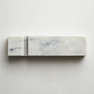 Le Gioie Poggia Posate in Marmo Bianco con Taglio