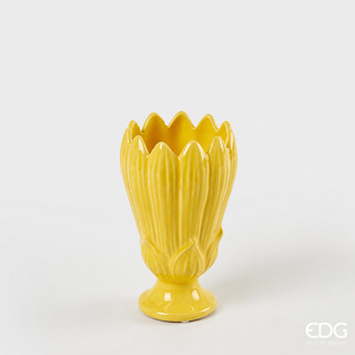 EDG Enzo De Gasperi Vaso Freaky in Ceramica H17.5 Giallo