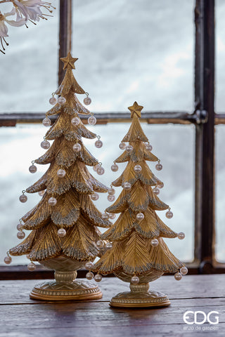EDG Enzo De Gasperi Decorazione Natalizia Pino Poly con Perle H46