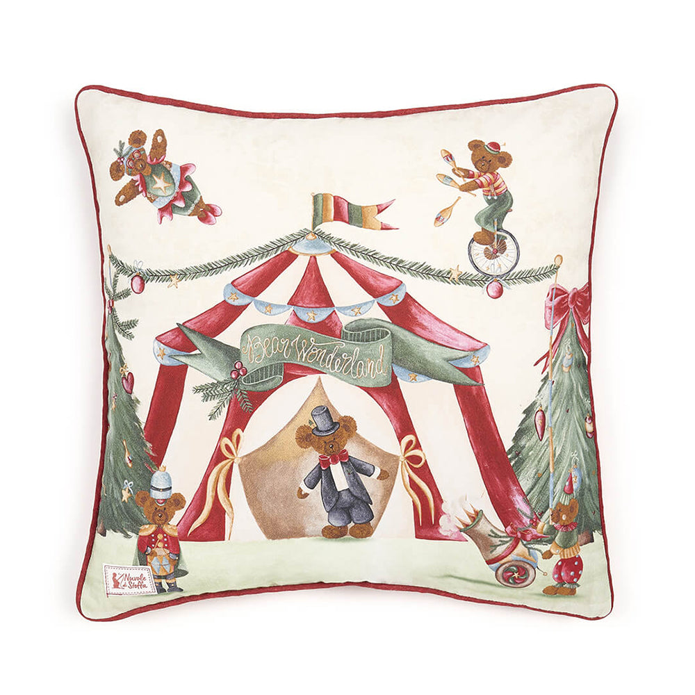 Stoffwolken Weihnachtsbär Kissen 40x40 cm Zirkus – Le Gioie