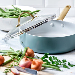 GreenPan Frying Pan with Lid Padova D28 cm Sky Blue