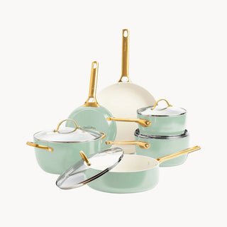 GreenPan Batteria di Pentole 10 Pezzi Padova Antiaderente Mint Green