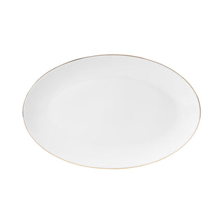 Weissestal Vassoio Ovale Domus Gold 36 cm in Porcellana