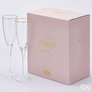 EDG Enzo De Gasperi Set 6 Flute Goldrim 260 ml