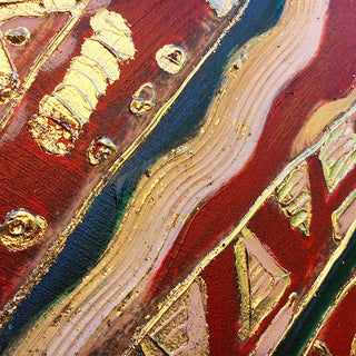 Agave Framework Ebony Hand Painted 90x120 cm