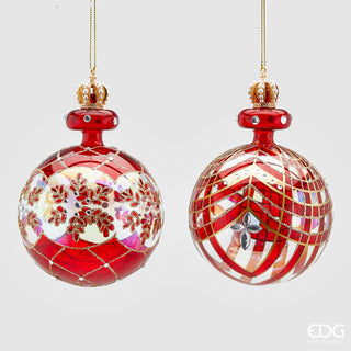 EDG Enzo de Gasperi - Juego de 2 bolas de Navidad con cascabeles, altura 13 cm