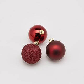 EDG Enzo De Gasperi Box 16 Poly Christmas Balls Red D6 cm
