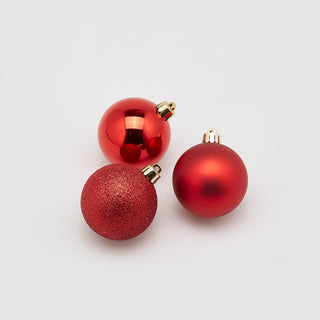 EDG Enzo De Gasperi Caja 16 Bolas de Navidad de Polietileno Rojo D6 cm
