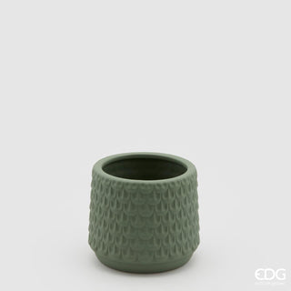 EDG Enzo De Gasperi Christmas Vase with Scales H12 D13 cm Green