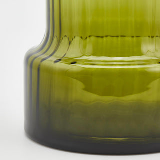 EDG Enzo De Gasperi Optic Glass Vase H28 D26 cm Green