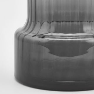 EDG Enzo De Gasperi Optic Glass Vase H28 D26 cm Grey