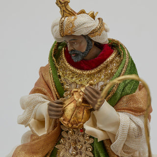 EDG Enzo De Gasperi Natività in Tessuto Re Magi H36 cm