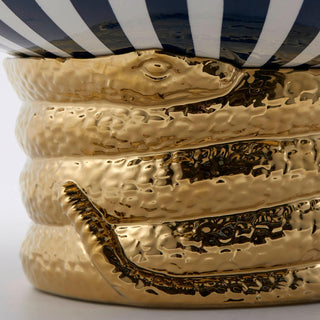 EDG Enzo De Gasperi Centerpiece Vase Egypt Snake Lines H20 D36 cm