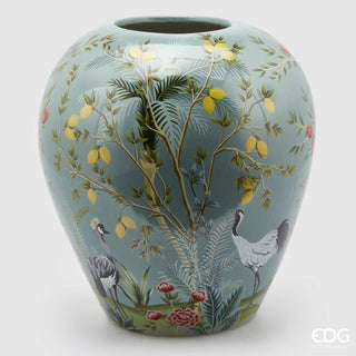 EDG Enzo De Gasperi Ching Domed Vase H40 D35 cm Blue