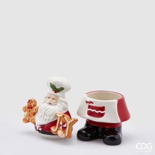 EDG Enzo De Gasperi Contenitore Babbo Natale Cuoco H21x15x10 cm