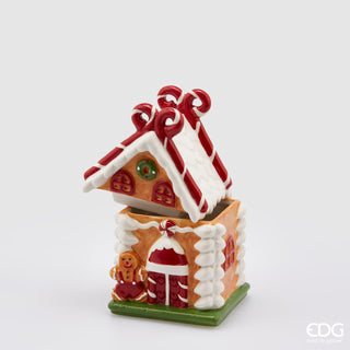 EDG Enzo De Gasperi Marzipan House Container with Bow H19 cm