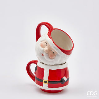 EDG Enzo De Gasperi Set of 2 stackable Mugs Santa H17 cm