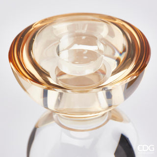 EDG Enzo De Gasperi Gauss Candle Holder in Crystalline Glass H28 cm