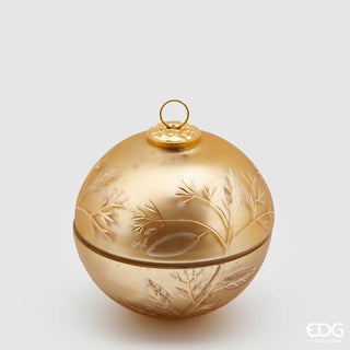 EDG Enzo De Gasperi Berry Candle Sphere in Oud Glass D13 cm Gold