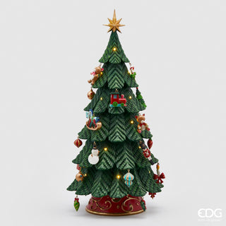 EDG Árbol de Navidad Enzo De Gasperi de polietileno con luces Al. 52 cm