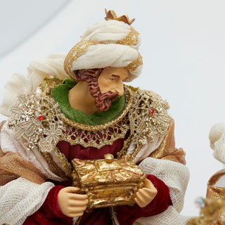 EDG Enzo De Gasperi Natività in Tessuto Re Magi H36 cm