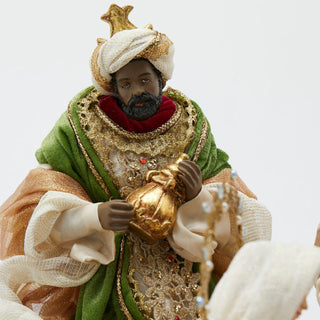 EDG Enzo De Gasperi Natività in Tessuto Re Magi H36 cm