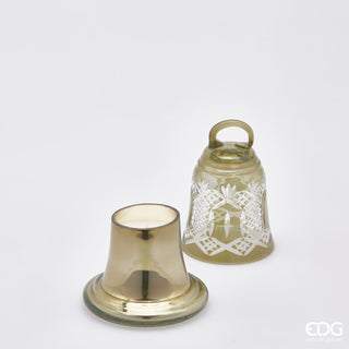 EDG Enzo De Gasperi Bell Candle in Champagne Glass H15 D11 Oud