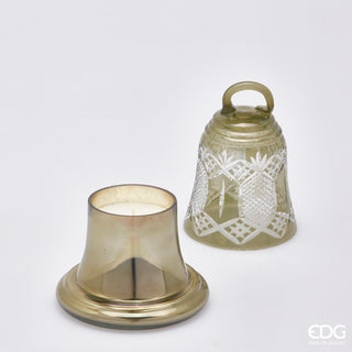 EDG Enzo De Gasperi Bell Candle in Champagne Glass H18 D13 Oud