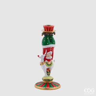 EDG Enzo De Gasperi Portacandela Babbo Natale Circus H31 cm