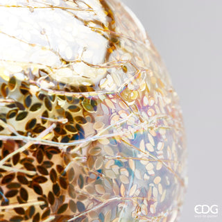 EDG Enzo de Gasperi Microleaf Glass Christmas Bauble D 8CM