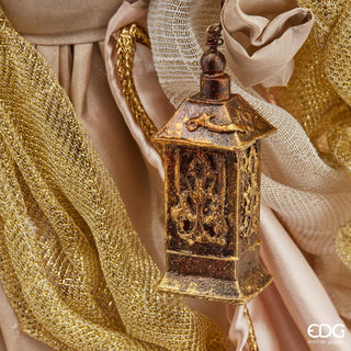 EDG Enzo De Gasperi Nativity Scene in Pink Fabric H 50 cm