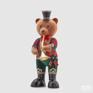 EDG Enzo de Gasperi Noel Bear Soldier with Trumpet H61 cm