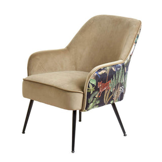 The Black Goose Tropical Pattern Armchair