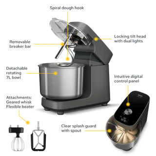 Ooni Impastratrice a Spirale Halo Pro 7L Grigio Antracite