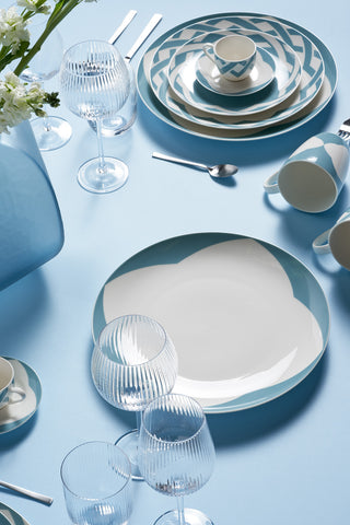 Galbiati 12-Piece Alhambra Blue Dinner Service