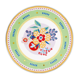Baci Milano Mamma Mia Flower Cake Plate D32 cm in Porcelain