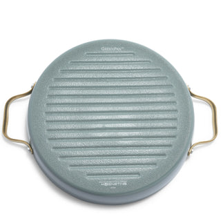 GreenPan Grill Non-Stick Padova Grill Pan D28 cm with Sky Blue Lid