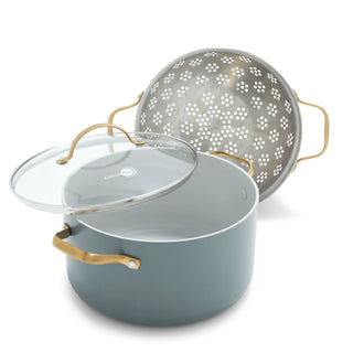 GreenPan Set 3 Pezzi Pastaiola Padova con Coperchio Sky Blue